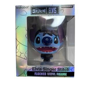NIB Kidrobot flocked elvis singer stitch flocked vinyl figure Disclaimer